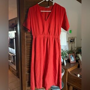 Everlane rust silky dress size 6 EUC